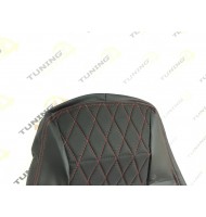 Обивка сидений Ваз  ( Эко-кожа + черная ткань + ромб)
