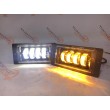 Светодиодные LED ПТФ Двухрежимные 4 линзы DLAA для ВАЗ 2113-2115, 2110-12
