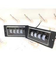 Светодиодные LED ПТФ Двухрежимные 4 линзы DLAA для ВАЗ 2113-2115, 2110-12