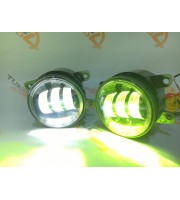 Светодиодные ПТФ двухрежимные (белый 6000К + Lime) Sal-Man для Lada VESTA