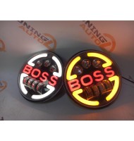 LED фары HP-34/01 для ВАЗ 2101/Нива с надписью BOSS