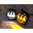LED птф FOG LAMP двухрядные 5 линз, ДВУХРЕЖИМНЫЕ 55W для Лада Приора 1