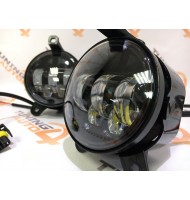 LED птф FOG LAMP двухрядные 5 линз, 55W для Лада Приора