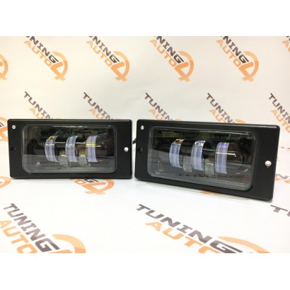 LED птф FOG LAMP двухрядные 5 линз, 55W ВАЗ 2110-12, 2114-15